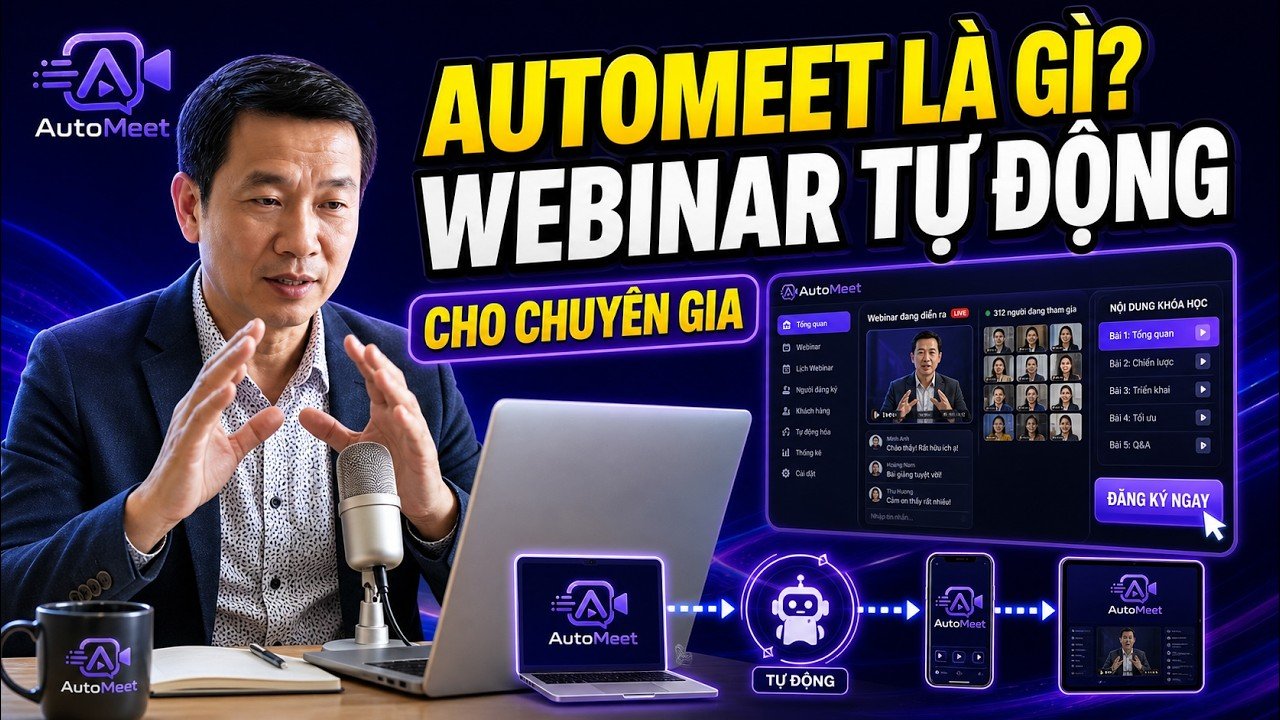 Phần Mềm AutoMeet – Hệ Thống Webinar Tự Động Cho Dịch Vụ Giá Trị Cao 5 - 100 triệu